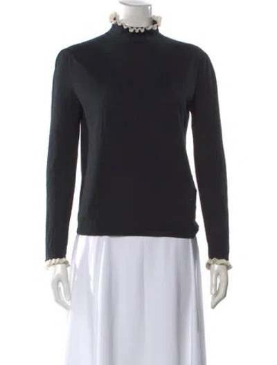 Pre-owned Agnès B. Turtleneck Sweater In Black