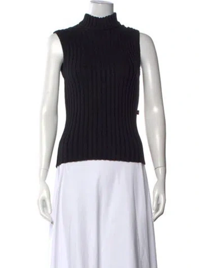 Pre-owned Agnès B. Turtleneck Sweater In Black