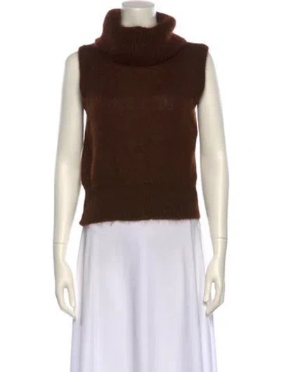 Pre-owned Agnès B. Turtleneck Sweater In Brown