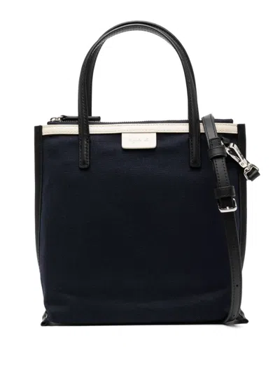 Agnès B. Two-way Canvas Tote Bag In Blue
