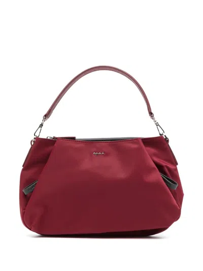 Agnès B. Two-way Nylon Shoulder Bag In Red