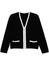 Agnès B. V-neck Cardigan In Black