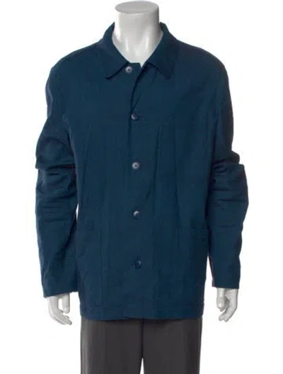Pre-owned Agnès B. Vintage Long Sleeve Shirt In Blue