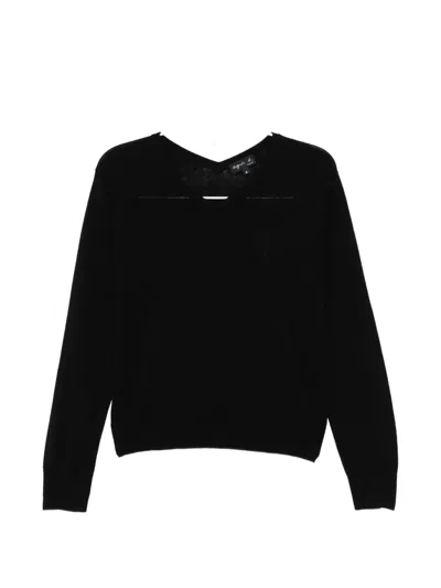 Agnès B. V-neck Jumper In Black