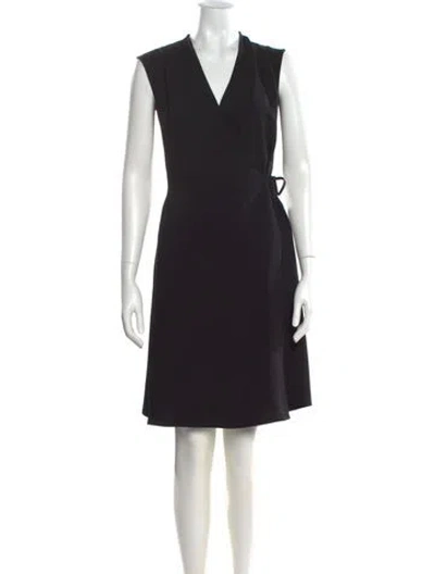 Pre-owned Agnès B. V-neck Knee-length Dress In Green