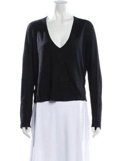 Pre-owned Agnès B. V-neck Sweater In Black