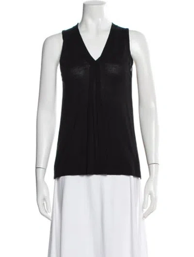 Pre-owned Agnès B. V-neck Sweater In Black