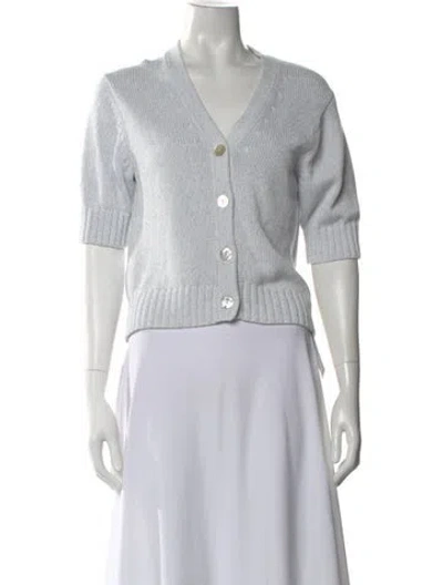 Pre-owned Agnès B. V-neck Sweater In Blue