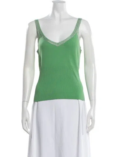 Pre-owned Agnès B. V-neck Sweater In Green