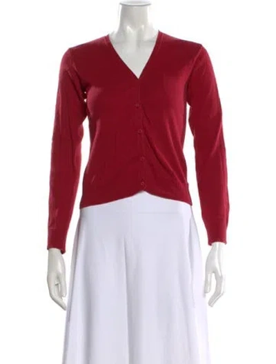 Pre-owned Agnès B. V-neck Sweater In Orange