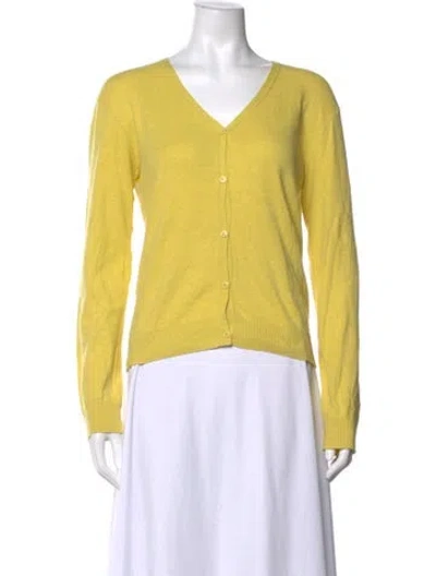 Pre-owned Agnès B. V-neck Sweater In Yellow
