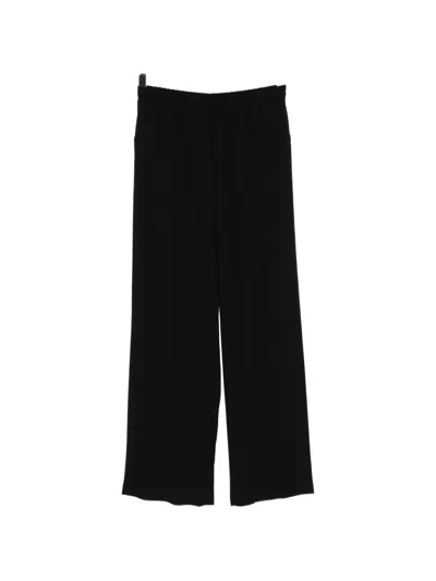 Agnès B. Wide-leg Elasticated Trousers In Black