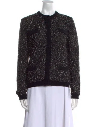 Pre-owned Agnès B. Wool Crew Neck Sweater In Black