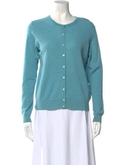 Pre-owned Agnès B. Wool Crew Neck Sweater In Blue