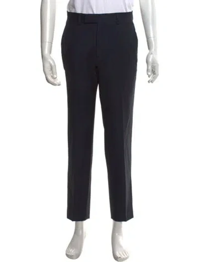 Pre-owned Agnès B. Wool Dress Pants In Blue