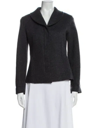 Pre-owned Agnès B. Wool Jacket In Gray