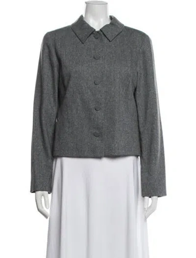 Pre-owned Agnès B. Wool Jacket In Gray