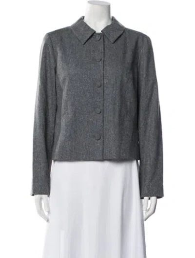 Pre-owned Agnès B. Wool Jacket In Grey