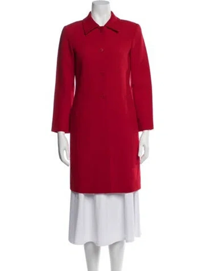 Pre-owned Agnès B. Wool Jacket In Red
