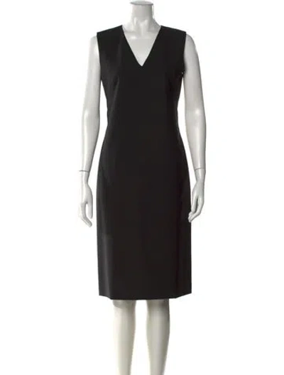 Pre-owned Agnès B. Wool Knee-length Dress In Black