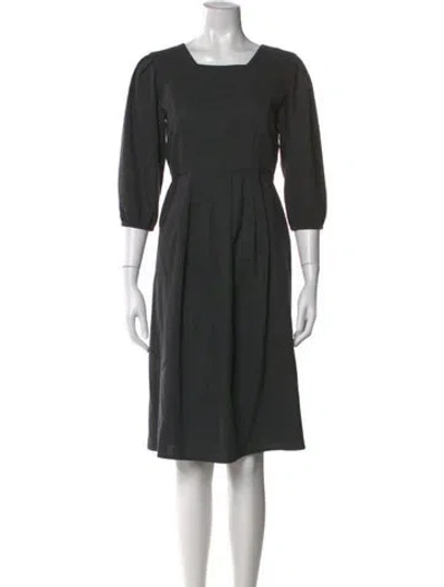 Pre-owned Agnès B. Wool Knee-length Dress In Gray