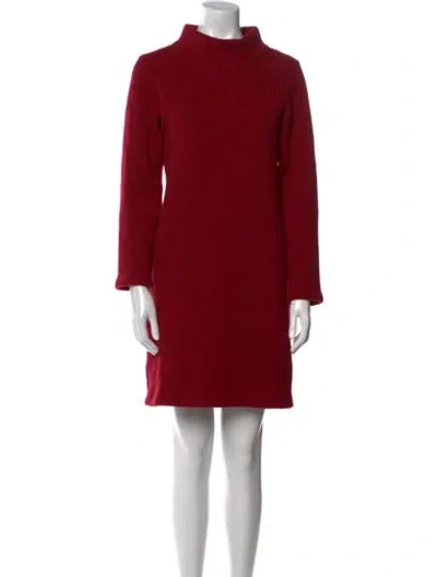 Pre-owned Agnès B. Wool Knee-length Dress In Red