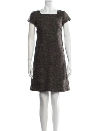 Pre-owned Agnès B. Wool Mini Dress In Brown