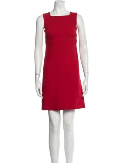 Pre-owned Agnès B. Wool Mini Dress In Red