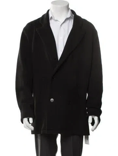 Pre-owned Agnès B. Wool Peacoat In Black