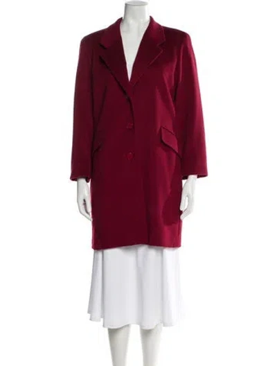 Pre-owned Agnès B. Wool Peacoat In Red