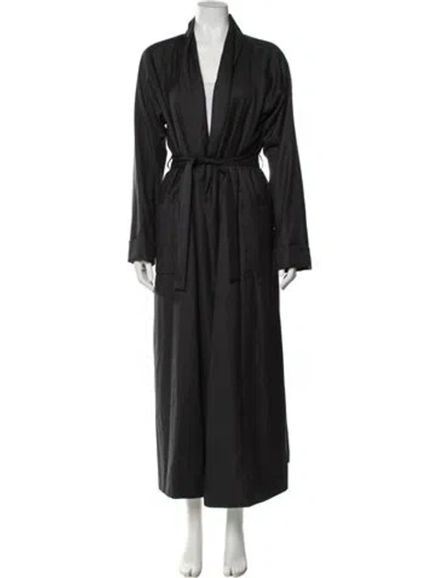 Pre-owned Agnès B. Wool Trench Coat In Gray