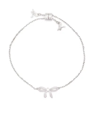 Agnès B. "wrapped In Love" Bow Bracelet In 银色