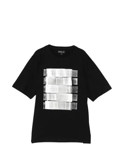 Agnès B. X Alexis Cladiere Graphic-print T-shirt In Black