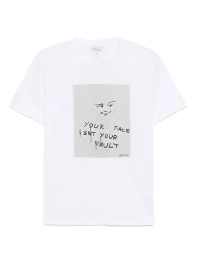 Agnès B. X Jim Joe Jersery T-shirt In White