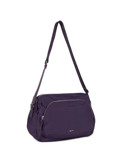 Agnès B. Zip Cross Body Bag In Purple