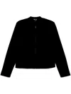 Agnès B. Zip-up Cropped Jacket In Black