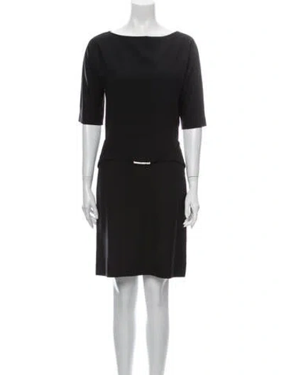 Pre-owned Agnes Baddoo Wool Mini Dress In Black
