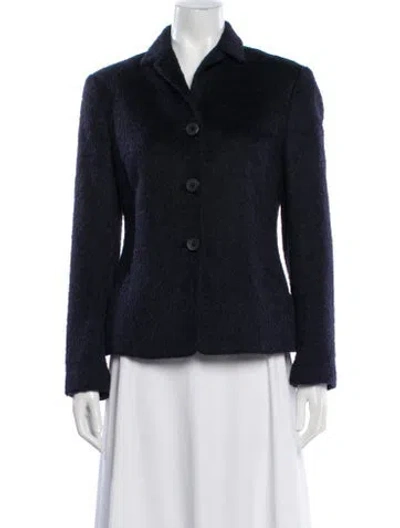 Pre-owned Agnona Alpaca Blazer In Blue