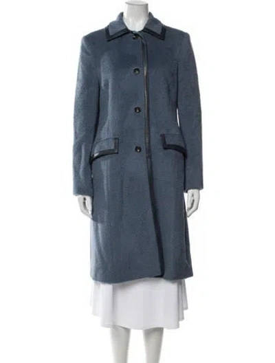 Pre-owned Agnona Alpaca Coat In Blue