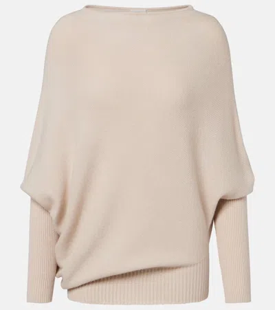 Agnona Asymmetric Cashmere Sweater In Nude