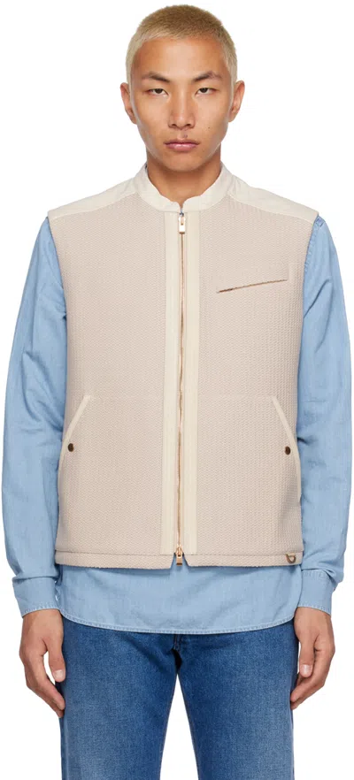 Agnona Beige Paneled Vest In N29