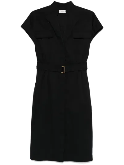 Agnona Belted Dress In Black