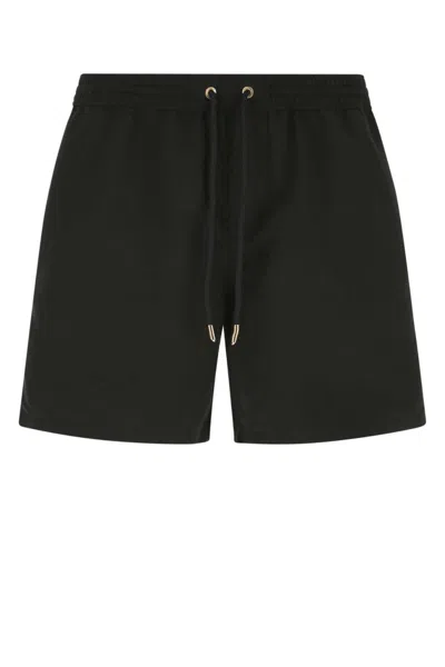 AGNONA BLACK POLYESTER SWIMMING SHORTS