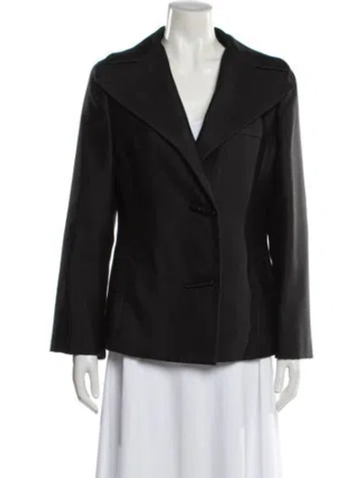 Pre-owned Agnona Blazer In Black