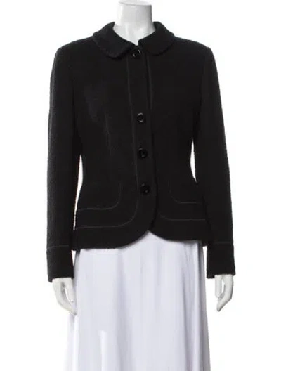 Pre-owned Agnona Blazer In Black/blue