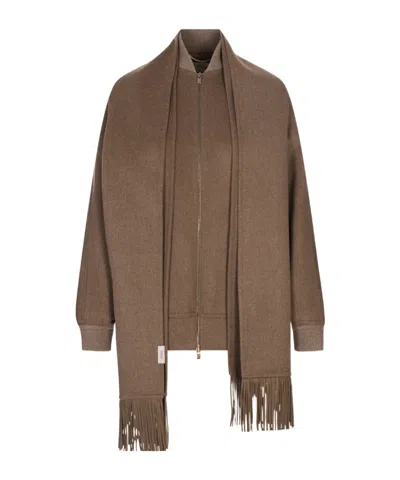 Agnona Bomber Jacket In Nude