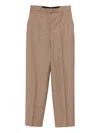 Agnona Button-pocket Tailored Trousers In Brown