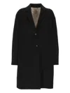 Agnona Buttoned Coat In Black