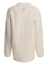 Agnona Cable-knit Button Cardigan In Neutral