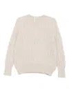 Agnona Cable-knit Sweater In Neutral